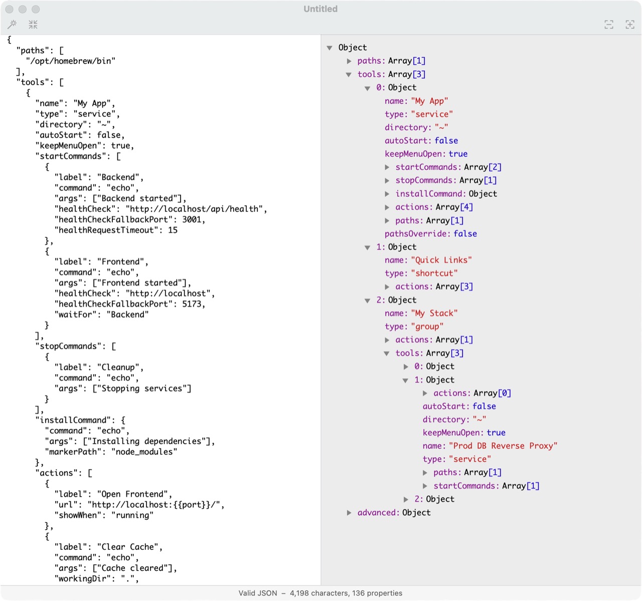 Runyard JSON configuration — config as code